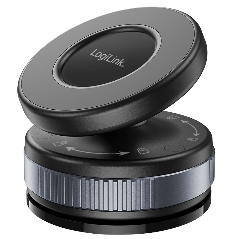 LogiLink Smartphone car holder, vacuum magnetic, 360�