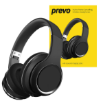 PREVO A6-ANC Active Noise Cancelling (ANC) Wireless Headphones with Bluetooth 5.4, True Wireless Stereo (TWS) Sound, Automatic Pairing & Handsfree Calls, with Case & Charging Cable