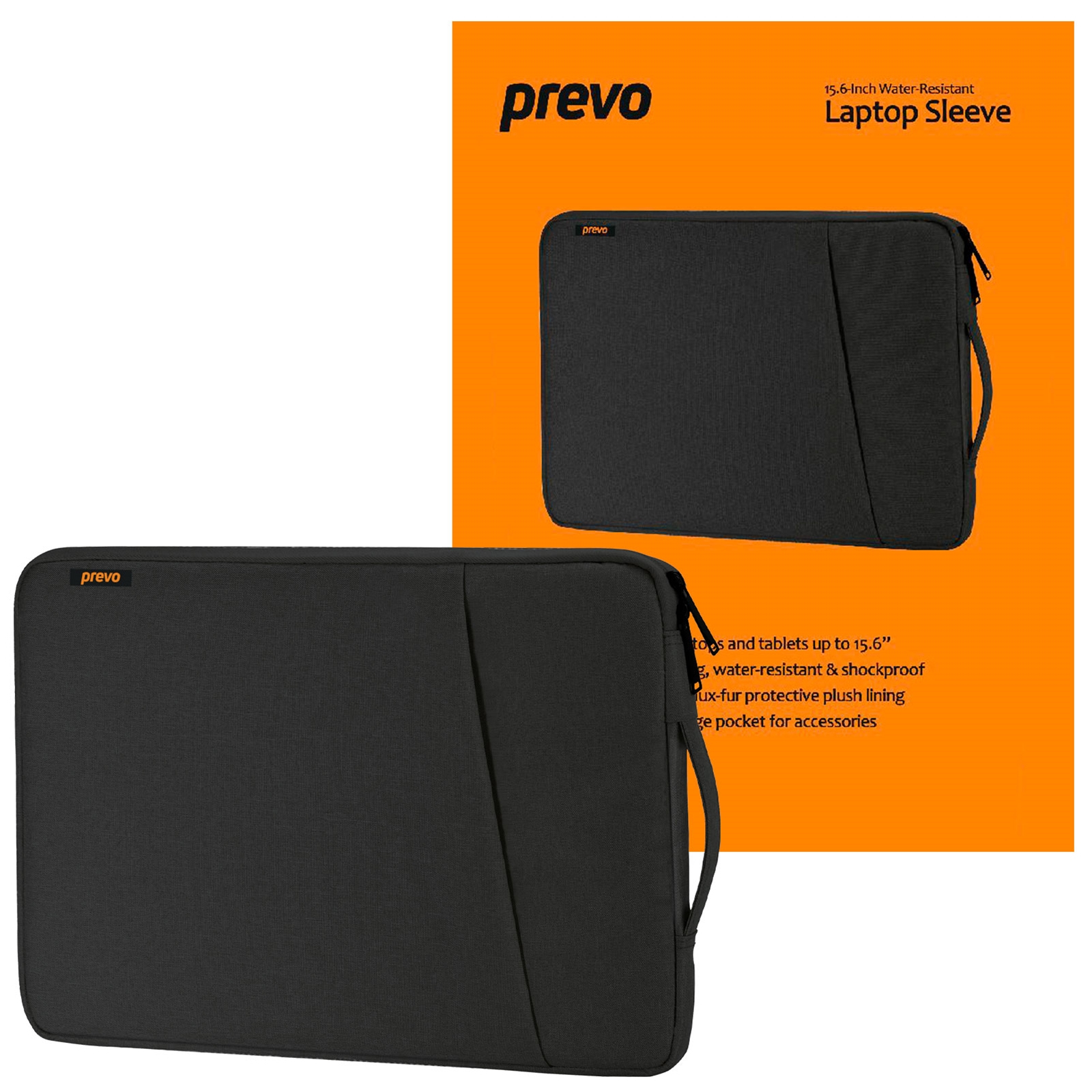 Image of PREVO LB007 notebook case 39.6 cm (15.6") Sleeve case Black