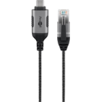 Goobay 74407 cable gender changer USB 3.1 type A RJ45 Black, Silver