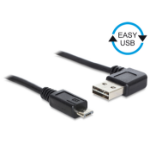 DeLOCK 0.5m, USB2.0-A/USB2.0 Micro-B USB cable USB A Micro-USB B Black