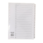 CTS Wholesale Index White Clear Tabs A-Z 20 Part