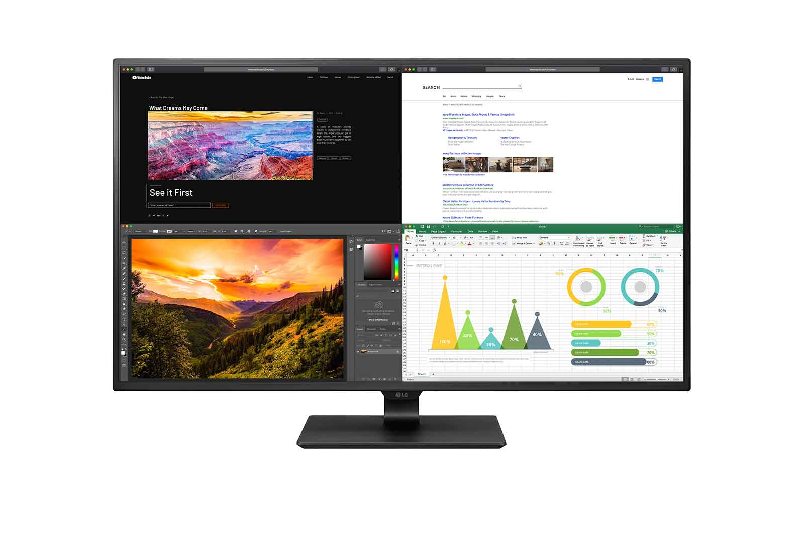 Image of LG 43BN70U-B computer monitor 109.2 cm (43") 3840 x 2160 pixels 4K...