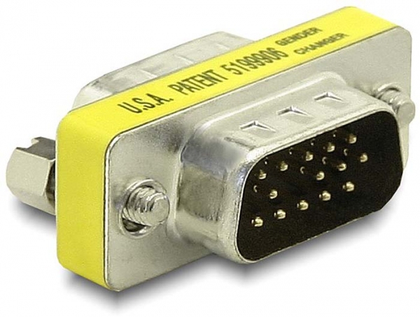 65010 DELOCK VGA Adapter D-Sub15 -> D-Sub15 St/St