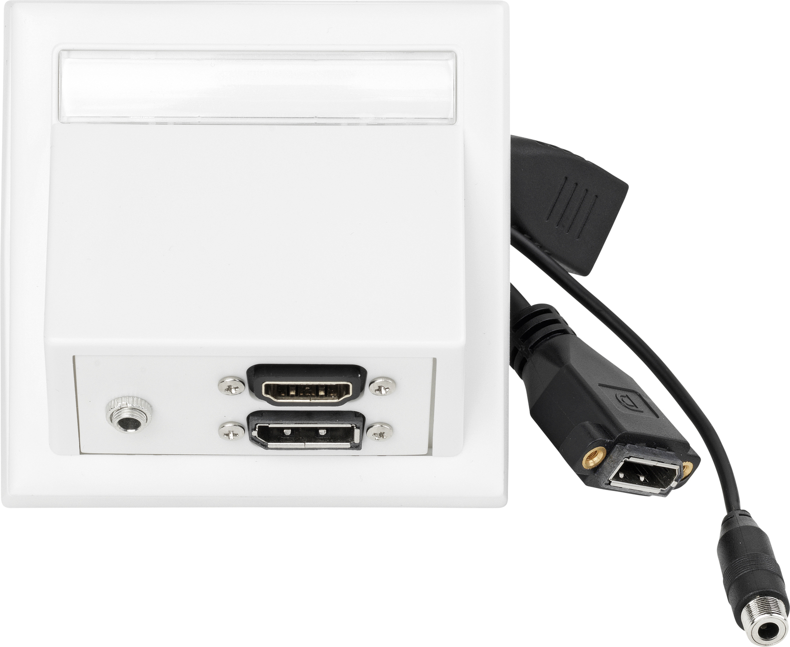 Vivolink WI221292 socket-outlet HDMI + DisplayPort + 3.5mm White