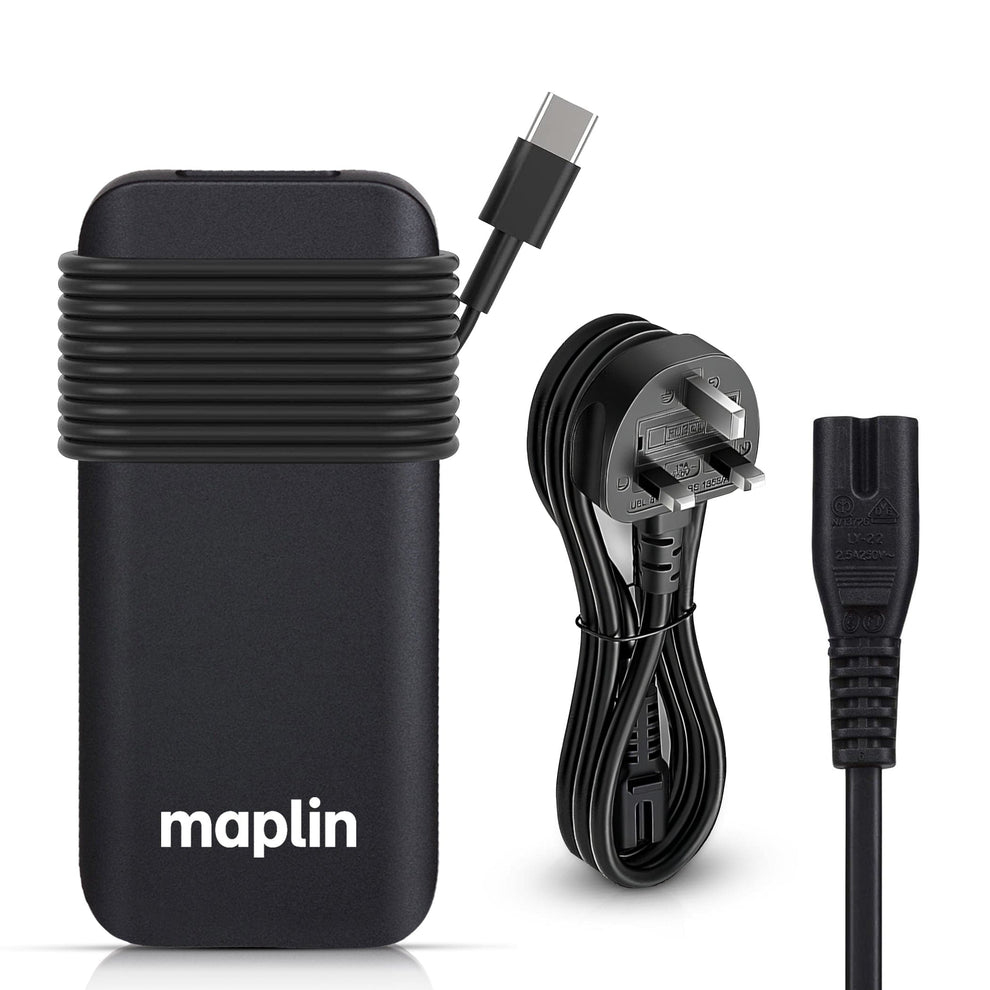 100W USB-C Laptop Charger Power Supply with 1x USB-A 2.4A PD Port thumbnail