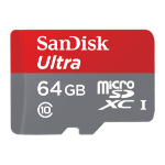 SanDisk Ultra, microSD, 64GB MicroSDXC Klasse 10