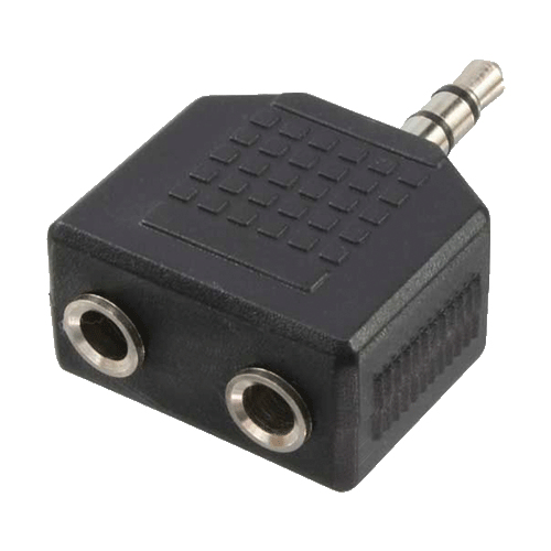 Image of LogiLink CA1002 cable gender changer 3.5mm 2x3.5mm Black