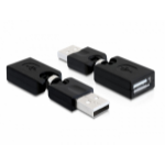 DeLOCK 65260 tussenstuk voor kabels USB 2.0 A Zwart