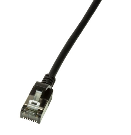 LogiLink Slim U/FTP networking cable Black 1 m Cat6a U/FTP (STP)