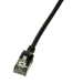 LogiLink Slim U/FTP networking cable Black 1 m Cat6a U/FTP (STP)