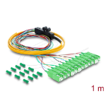 DeLOCK 91047 InfiniBand/fibre optic cable 1 m 12x LC Pigtail Blue
