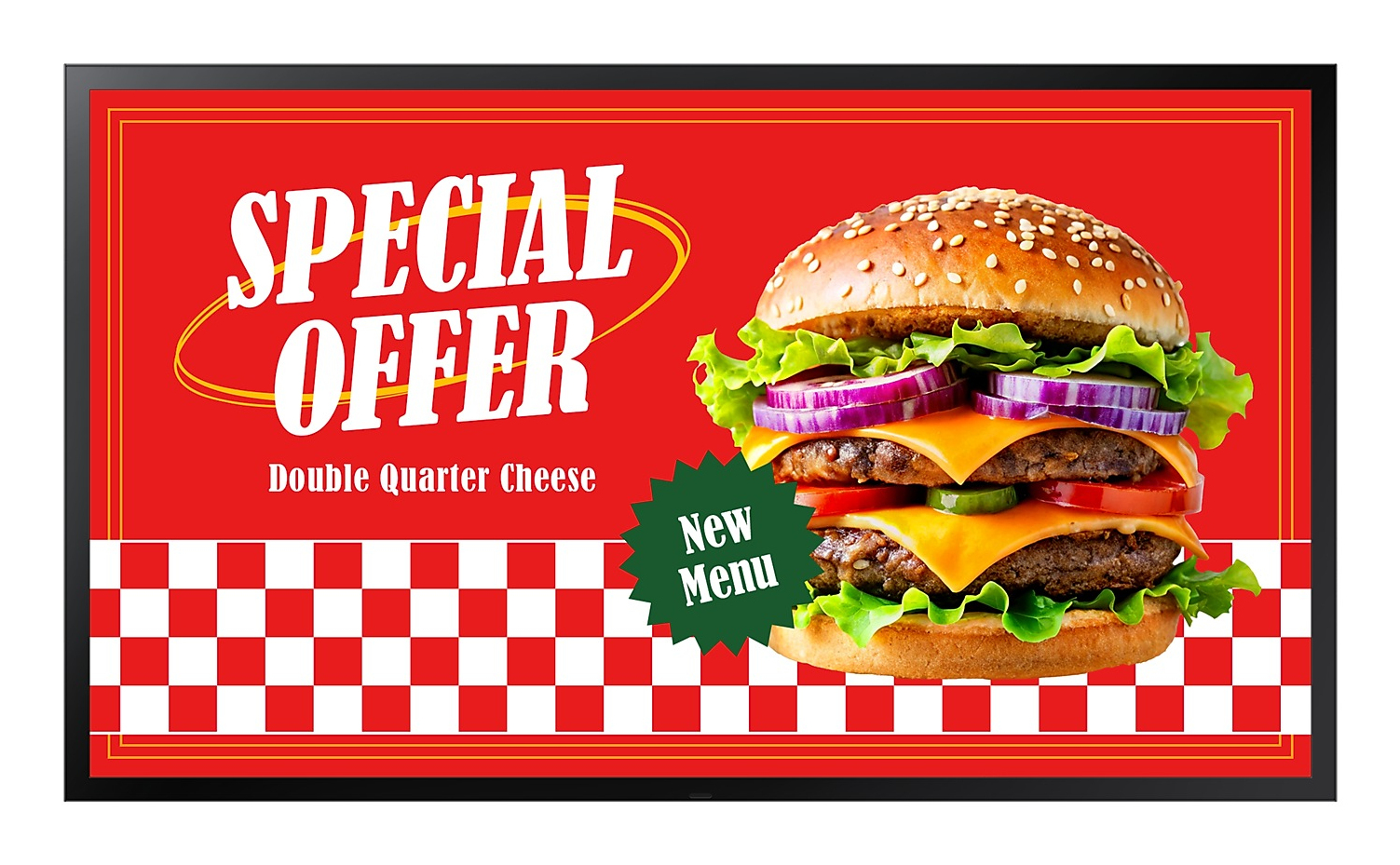 OHDX 139.7 cm (55") Wi-Fi 3500 cd/m² Black Tizen 24/7