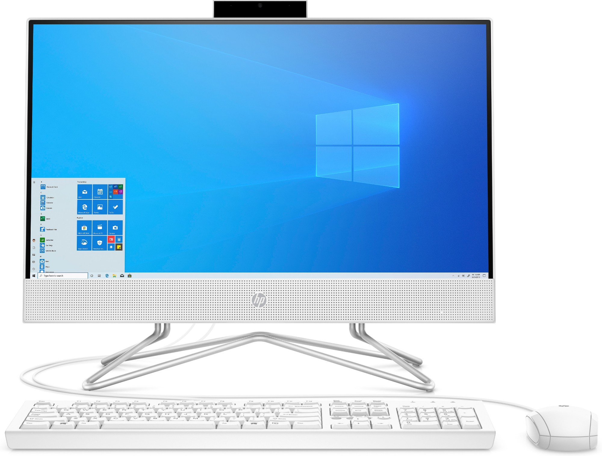 HP 22-df0036n 54.6 cm (21.5") 1920 x 1080 pixels AMD Ryzen 3 4 GB DDR4-SDRAM 256 GB SSD All-in-One PC Windows 10 Home Wi-Fi 5 (802.11ac) White