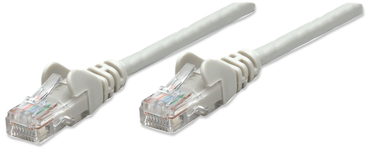 Photos - Cable (video, audio, USB) INTELLINET Network Patch Cable, Cat5e, 0.5m, Grey, CCA, U/UTP, PVC, RJ 318 