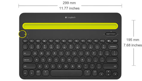 Logitech K480 keyboard Bluetooth QWERTZ German White