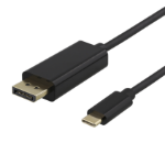 Deltaco USBC-DP100 video cable adapter 1 m USB Type-C DisplayPort Black