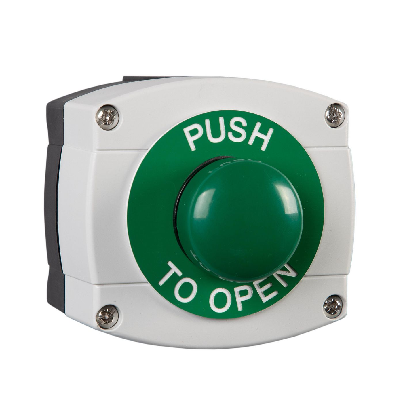 Weatherproof Green Dome  Button, Push to Open