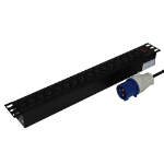 Videk PDU Horizontal 16 x C13 Sockets to 16 Amp Commando Plug 3m