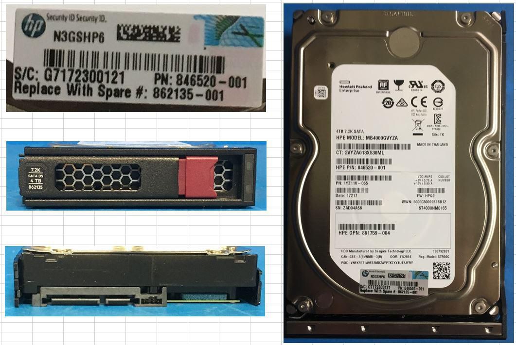 HPE HDD 4TB 6G 7.2K LFF SATA MDL