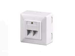 Microconnect Cat6, 2 x RJ-45 socket-outlet White