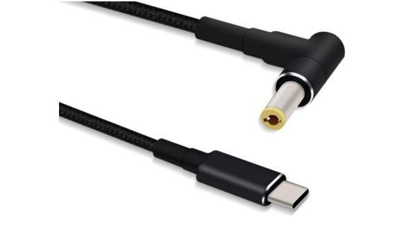 Image of Microconnect USBC-DC-5A-15V cable gender changer 5.5*2.5 Black