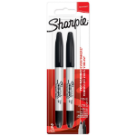 Sharpie Permanent Marker Pack of 12 Twin packs Black Twin Tip Permanent Markers