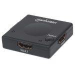 Manhattan HDMI Switch 2-Port, 1080p, Connects x2 HDMI sources to x1 display, Automatic and Manual Switching (via button), No external power required, Black, Three Year Warranty, Blister  Chert Nigeria