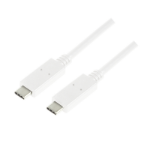 LogiLink CU0130 USB cable USB 3.2 Gen 2 (3.1 Gen 2) 0.5 m USB C White