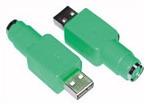 Image of Microconnect USB A/PS/2 M-F PS/2 Green