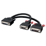 Lindy DVI-I - VGA/DVI-D DVI-D + VGA (D-Sub) Black
