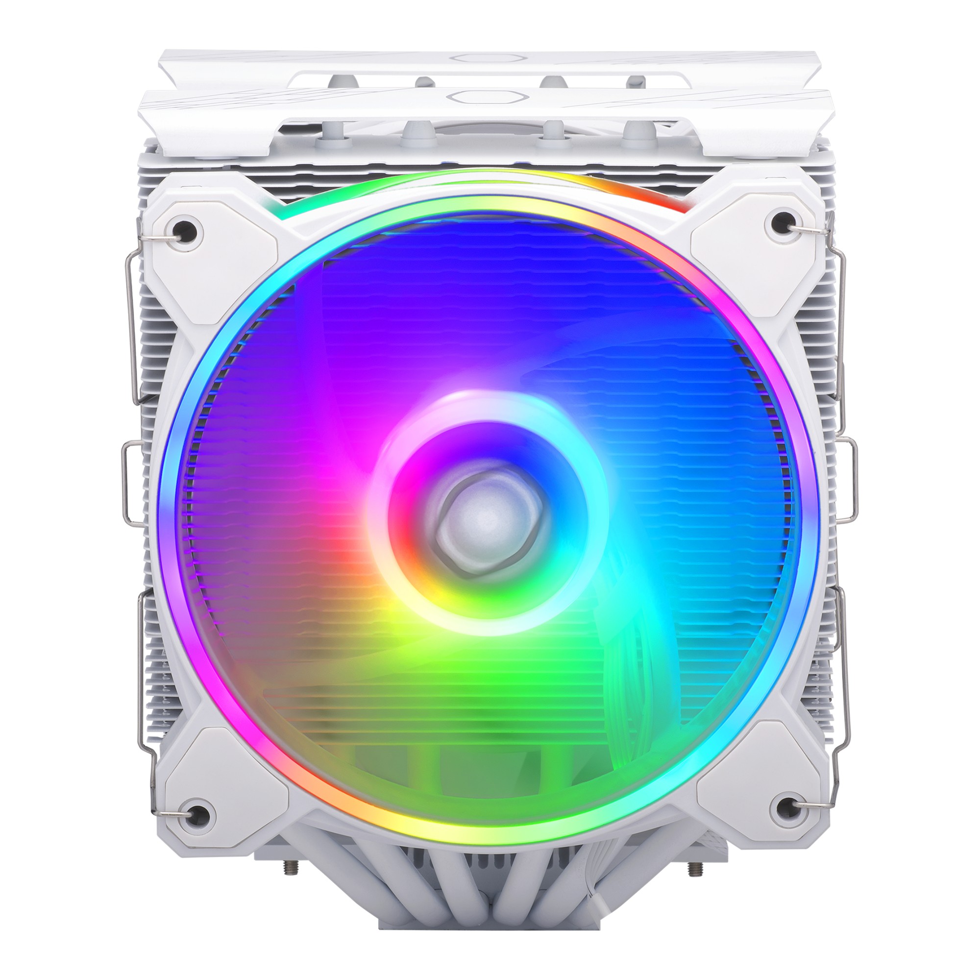 RR-D6WW-20PA-R1 COOLER MASTER Hyper 622 Halo Dual-Tower CPU Cooler, White, 6 Heatpipes, 2x 120mm RGB Fans, Intel/AMD