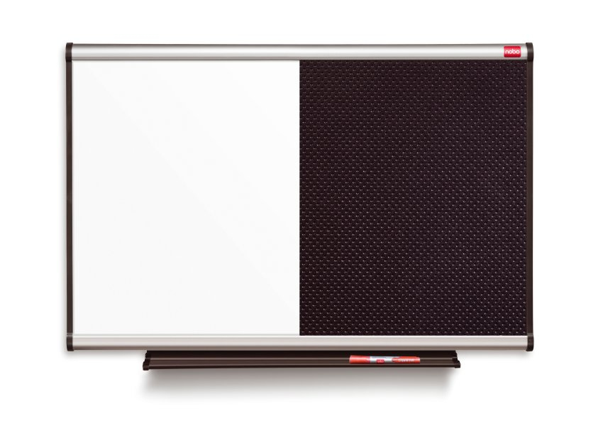 Nobo Prestige Combination Black Noticeboard/Whiteboard 900x600mm