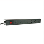 Videk PDU Vertical 8 x UK Mains Socket Sequential Start to UK Mains Plug 3m