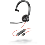 POLY Blackwire 3310 Headset Wired Head-band Office/Call center USB Type-C Black