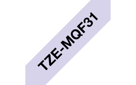 Brother TZE-MQF31 DirectLabel black on Pastell violet Laminat 12mm x 4