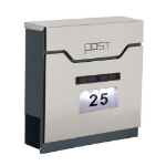Phoenix Safe Co. Phoenix Estilo Top Loading Letter Box Stainless Steel with Key Lock - MB0125KS DD