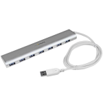 StarTech.com ST73007UA interface hub USB 3.2 Gen 1 (3.1 Gen 1) Type-A 5000 Mbit/s Silver, White