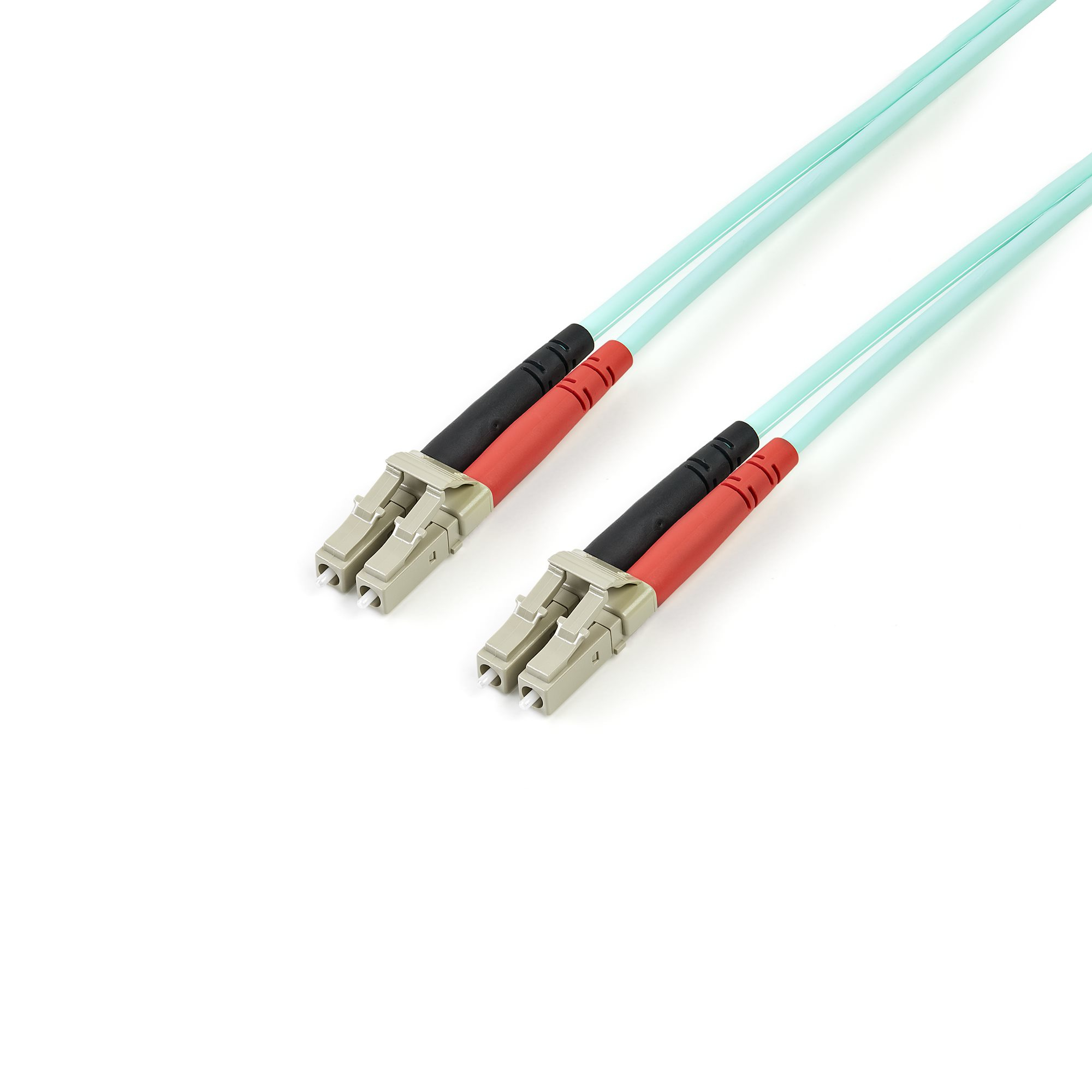 StarTech.com Fiber Optic Cable - 10 Gb Aqua - Multimode Duplex 50/125 - LSZH - LC/LC - 3 m~3m (10ft) LC/UPC to LC/UPC OM3 Multimode Fiber Optic Cable, Full Duplex 50/125µm Zipcord Fiber, 100G Networks, LOMMF/VCSEL, 
