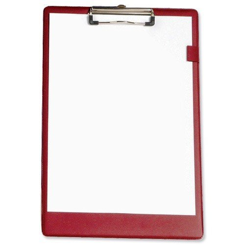 5 Star Standard Clipboard with PVC Cover Foolscap Dark Red 913659