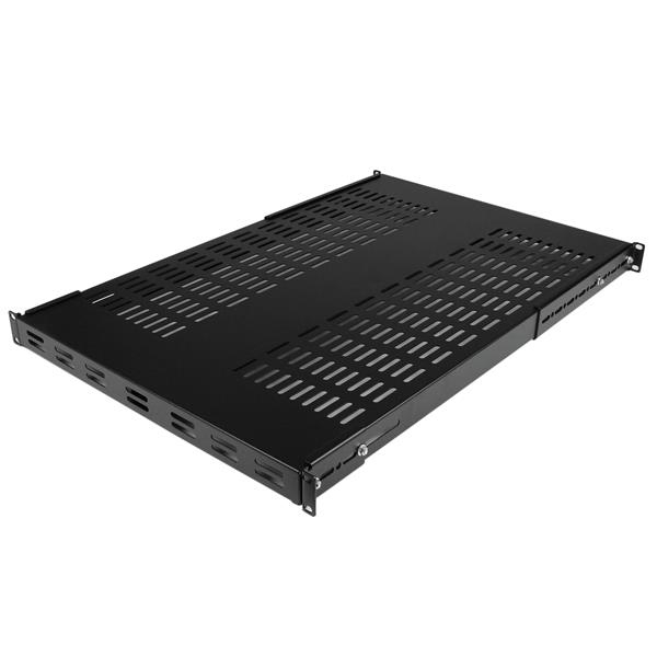 1U Adjustable Mounting Depth Vented Rack Mount Shelf