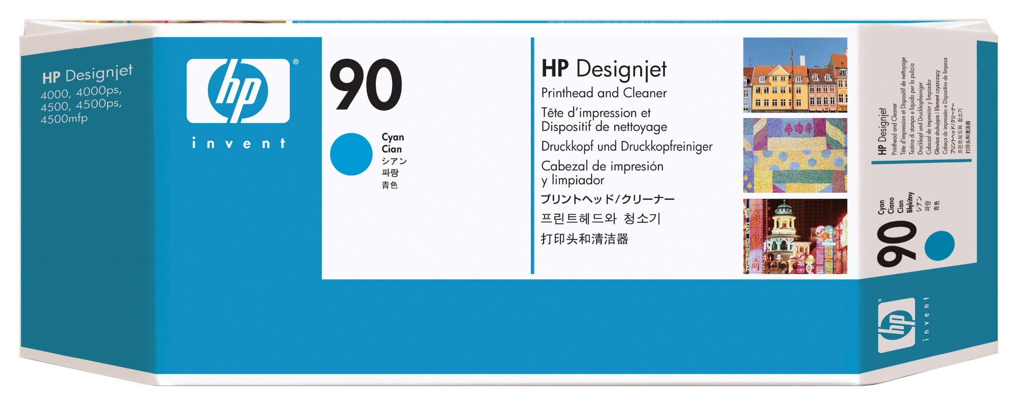 HP C5055A|90 Printhead cyan + Printhead cleaner 400ml for HP DesignJet 4000