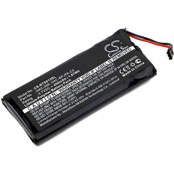 EU Product - Battery for Nintendo HAC-015 et. al, 3.7V, 450mAh thumbnail