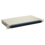 Equip 24-Port Fiber Optic Splice Box, SC Duplex, OS2, 1U, Equipped, Grey