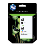 HP 61 2-pack Black/Tri-color Original Ink Cartridges