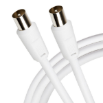 Maplin TV Aerial Cable Coaxial RF Male to RF Male - White