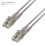 connektgear 15m Duplex Fibre Optic Multi-Mode Cable OM1 62.5/125 Micron LC to LC Grey