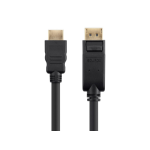 Monoprice 13371 video cable adapter 72" (1.83 m) DisplayPort HDMI Black