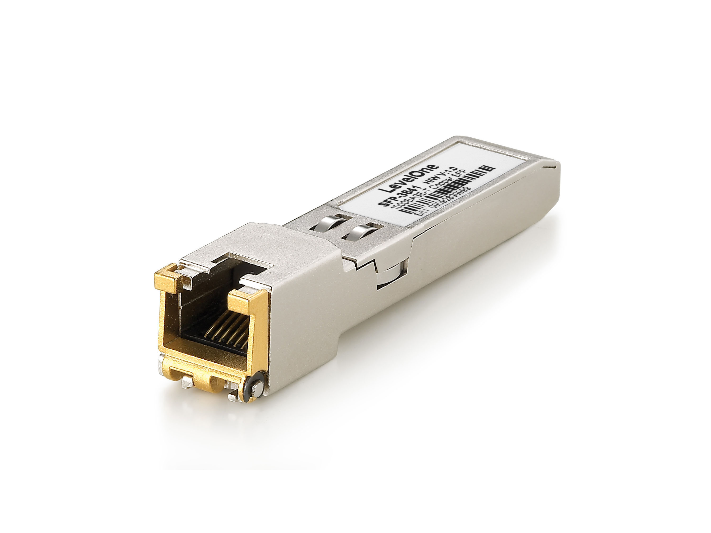 Image of LevelOne 1.25Gbps Copper SFP Transceiver, 100m, RJ45