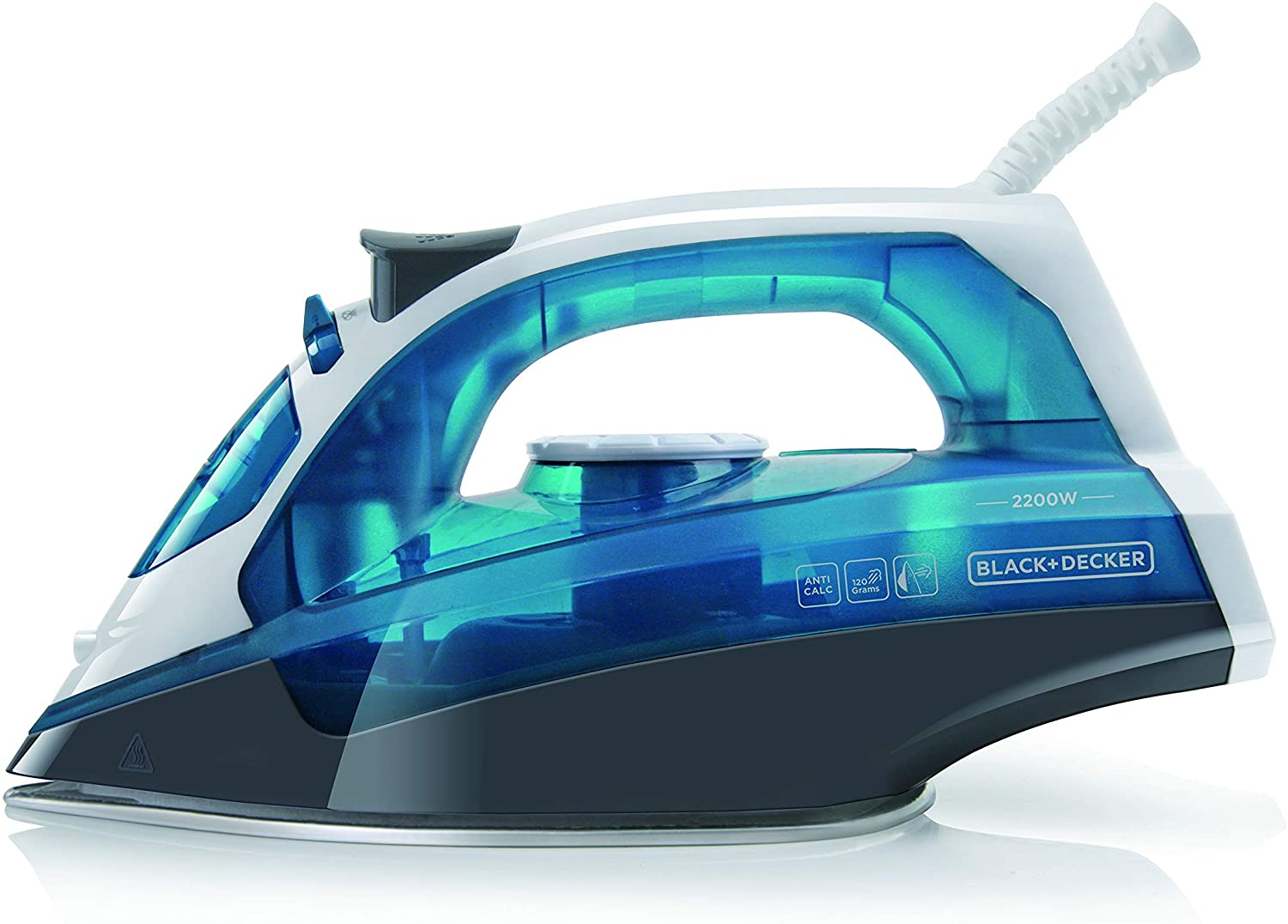 Black & Decker BXIR2200E iron Steam iron Stainless Steel soleplate 2200 W Black, Blue, White